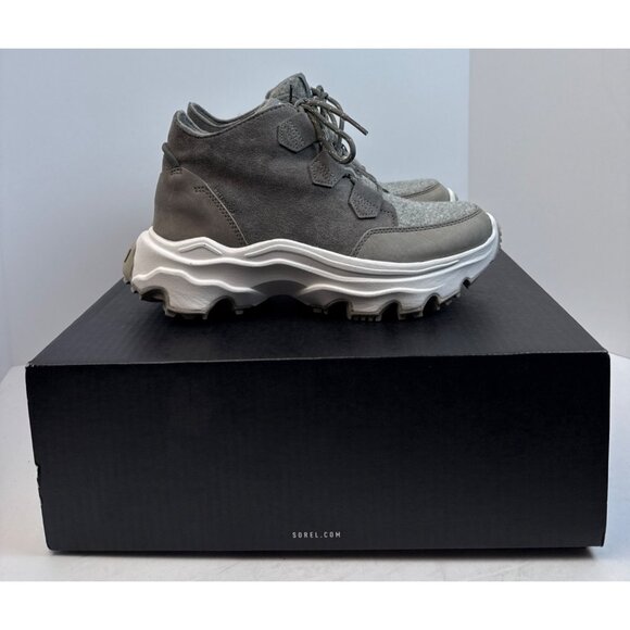 Sorel Women's Kinetic Breakthru Caribou Quarry/Sea Salt WP Size 8 - Picture 2 of 11